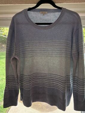 ella moss Light Blue Sheer Knit Top